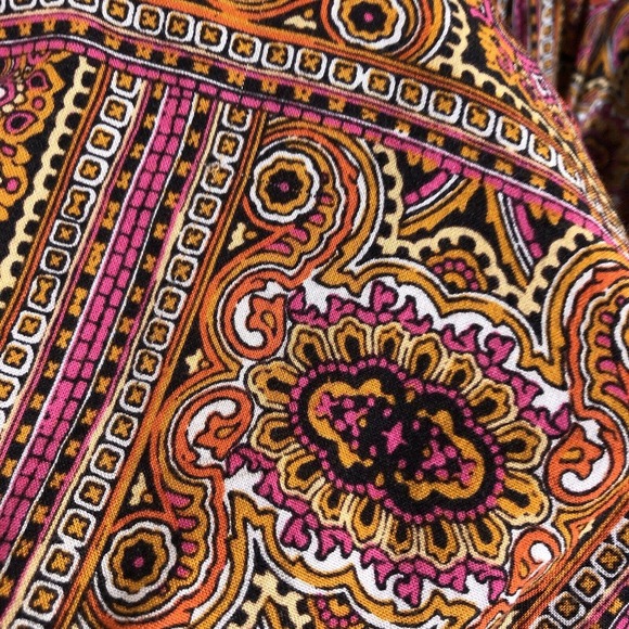 World Market Babydoll Dress‎ Women's Size S/M Colorful Bohemian Tassel Tie - Picture 6 of 9